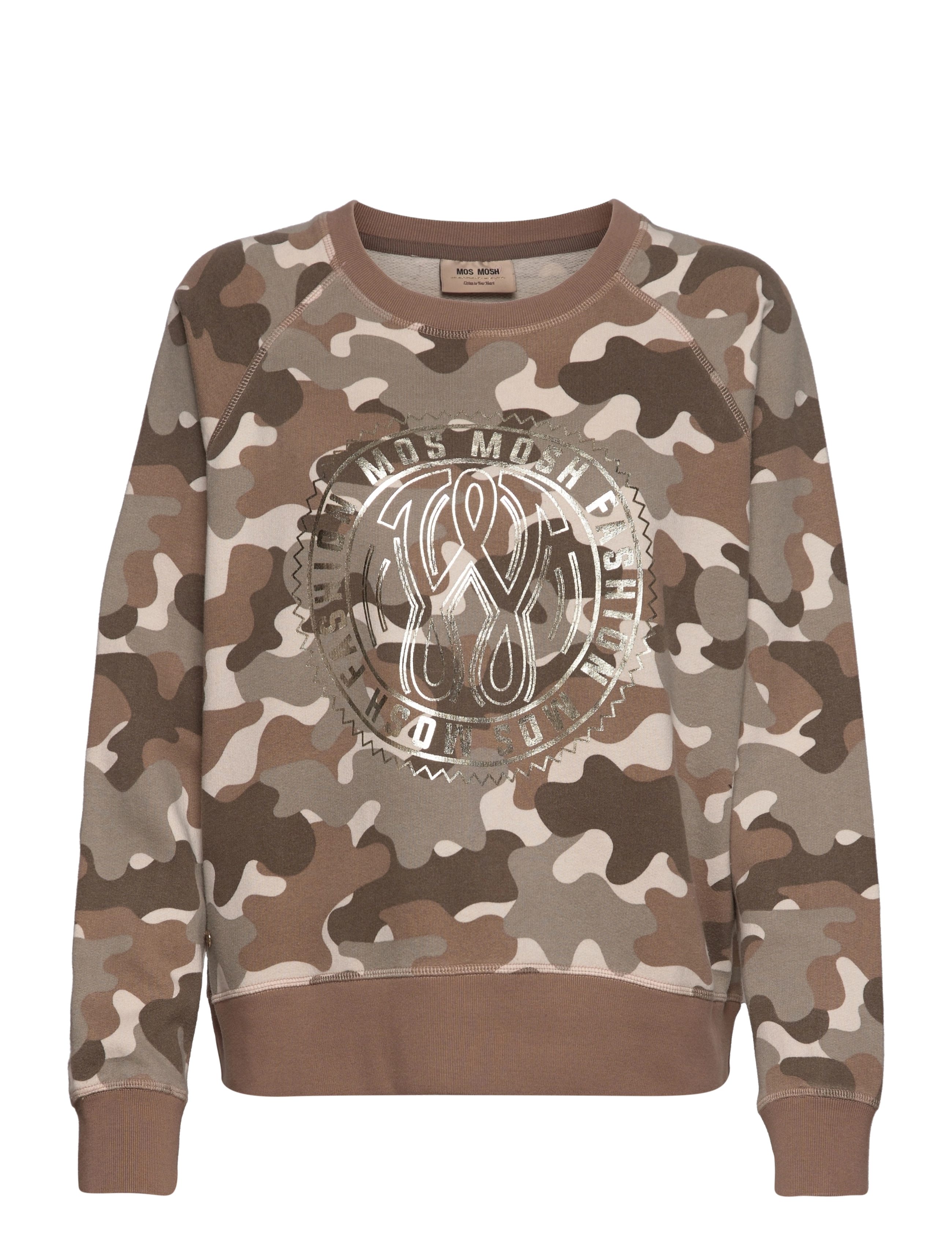 MOS MOSH - Ace O-LS Camo Sweatshirt - stucco - 0