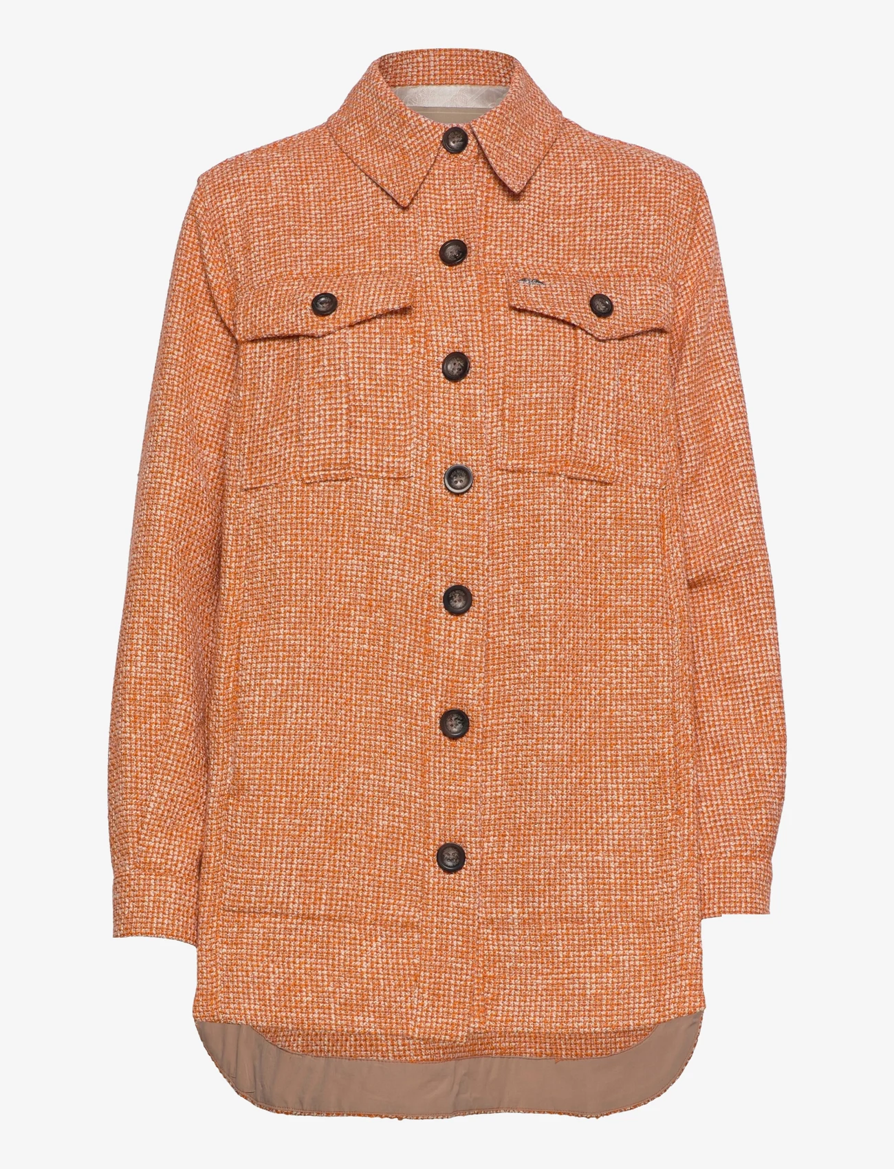 MOS MOSH - Rian Aletta Shirt Jacket - moterims - harvest pumpkin melange - 0