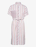 Stela Stripe Shirt Dress - HARVEST PUMPKIN