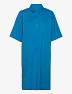 Carlee 3/4 Shirt Dress - BLUE ASTER