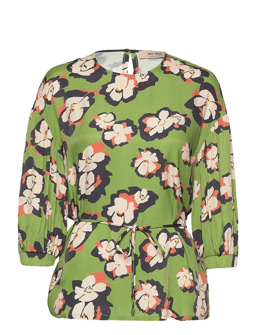MOS MOSH - Mave Flori Blouse - langärmelige blusen - forest green - 0