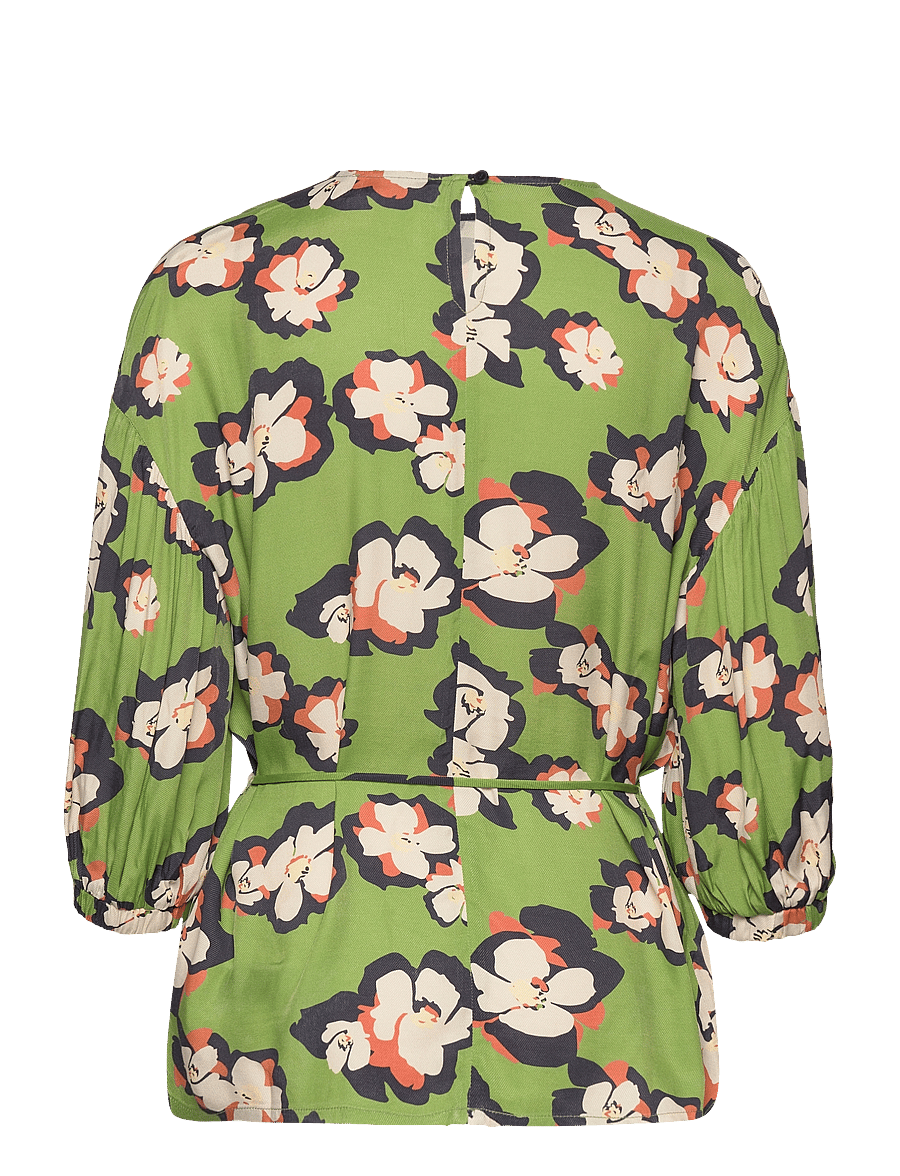 MOS MOSH - Mave Flori Blouse - langärmelige blusen - forest green - 1