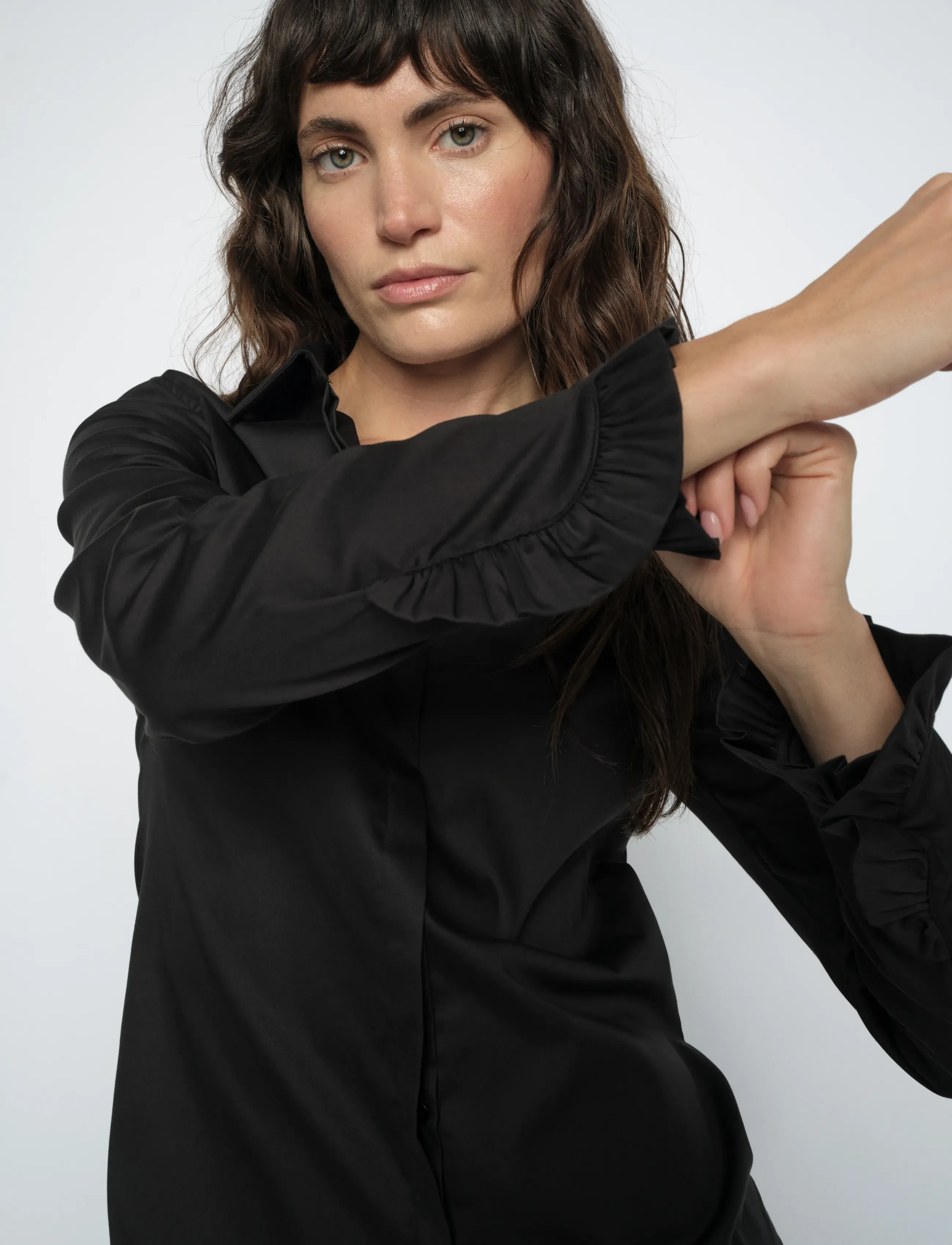 MOS MOSH - MMMattie Flip Shirt - long-sleeved shirts - black - 3