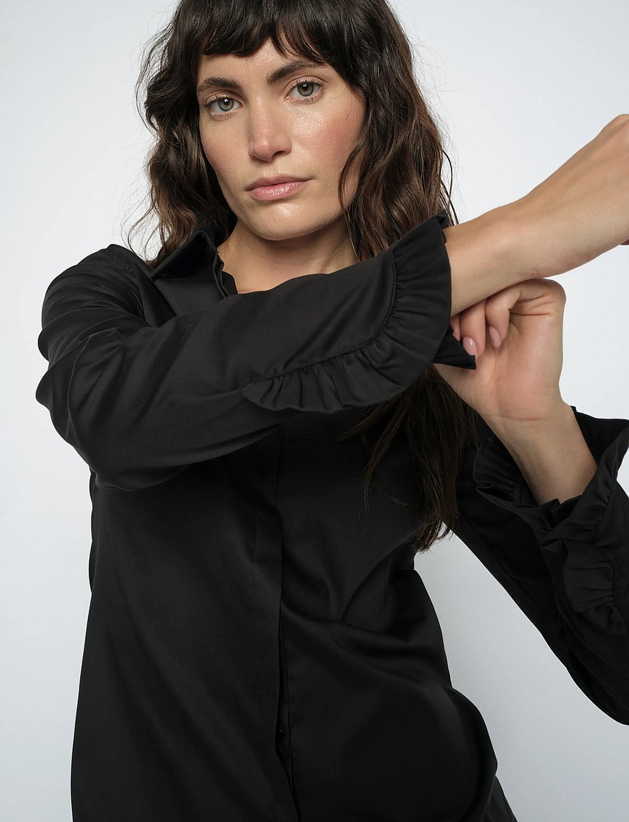 MOS MOSH - MMMattie Flip Shirt - langärmlige hemden - black - 3