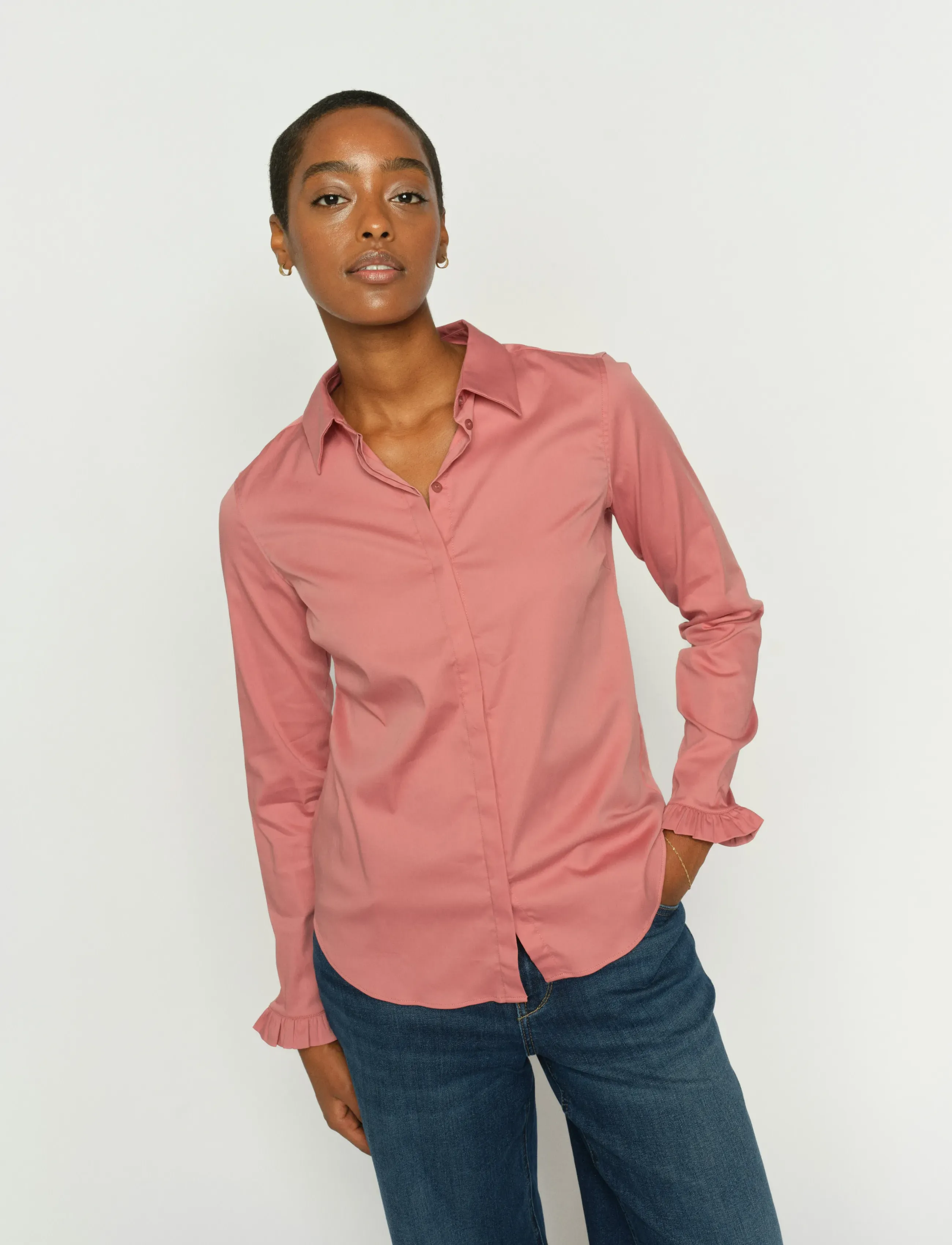 MOS MOSH - MMMattie Flip Shirt - long-sleeved shirts - dusty rose - 4