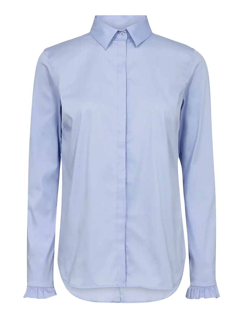 MOS MOSH - Mattie Flip Shirt - langärmlige hemden - light blue - 0