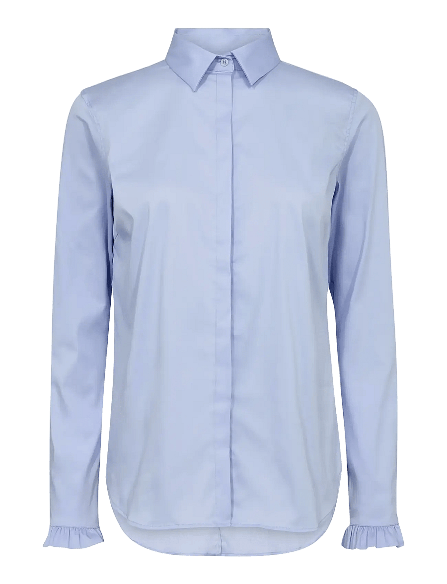 MOS MOSH - MMMattie Flip Shirt - långärmade skjortor - light blue - 1