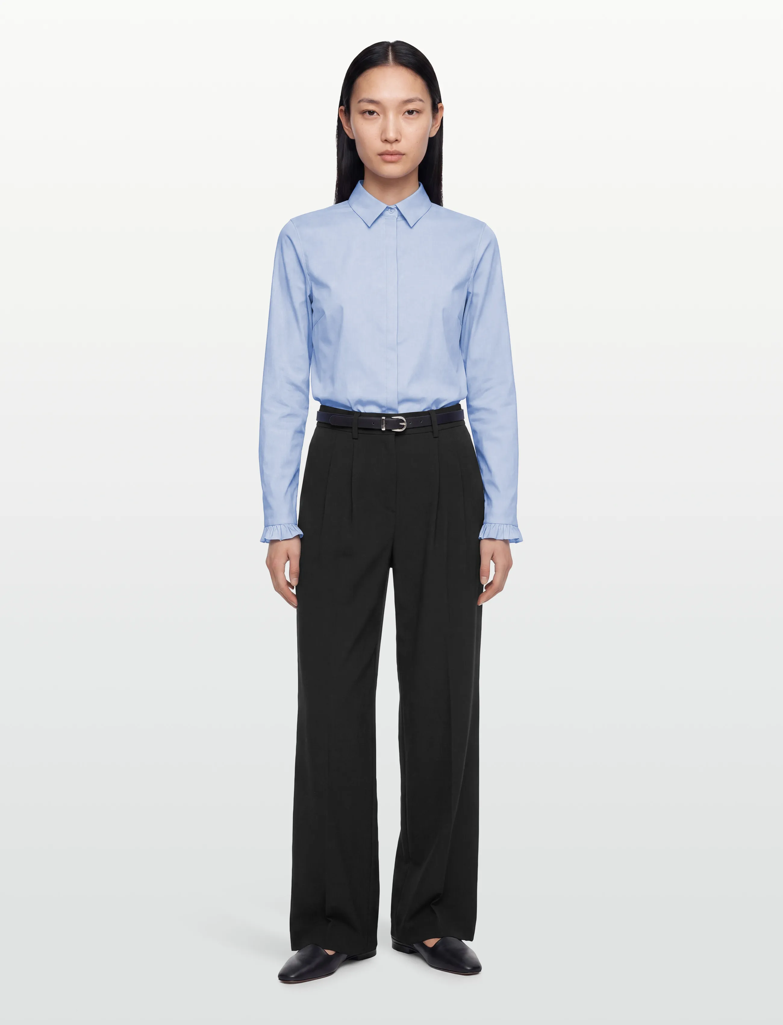 MOS MOSH Mmmattie Flip Shirt, XL, Shirts, Blau - Long-sleeved, Frauen