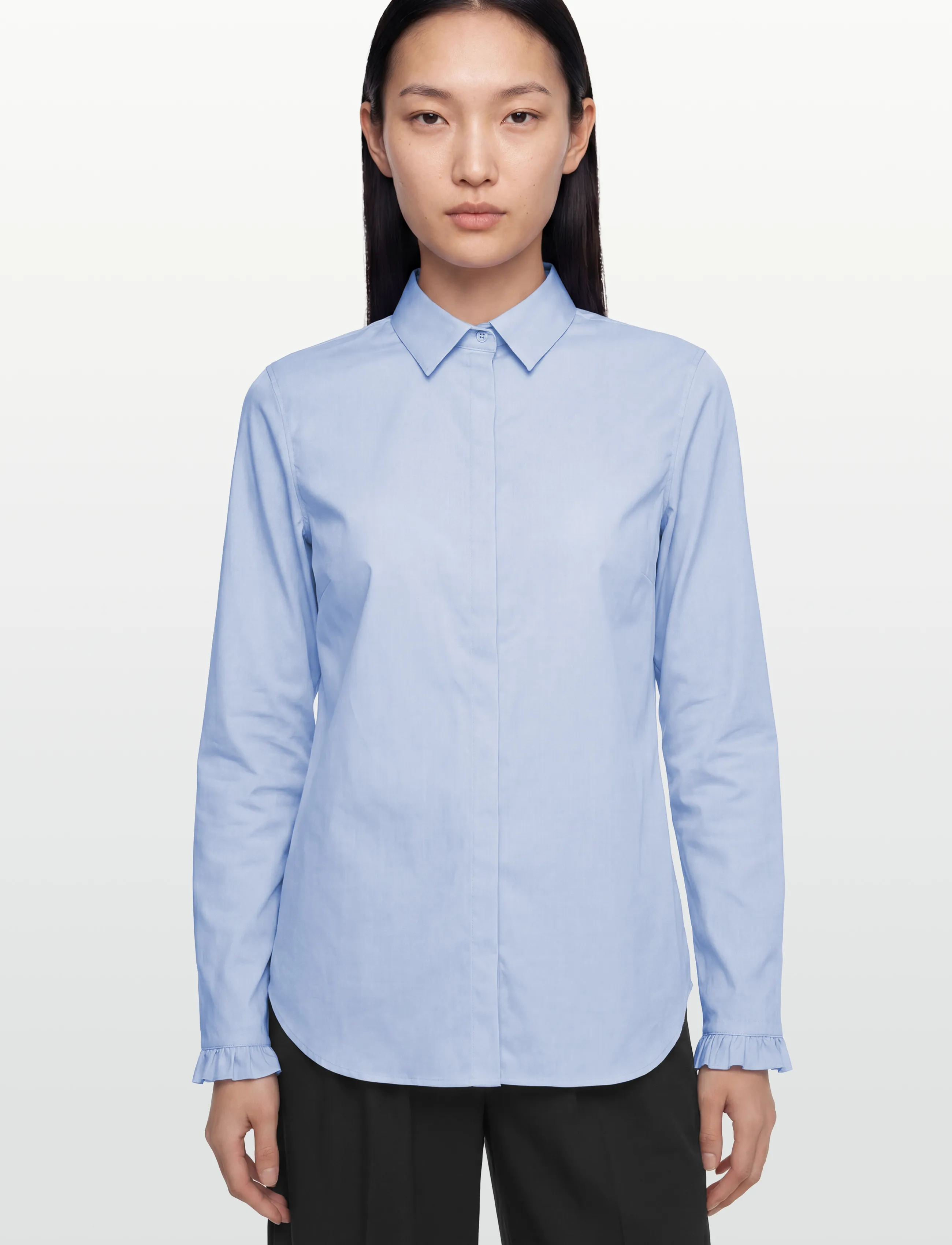 MOS MOSH - MMMattie Flip Shirt - långärmade skjortor - light blue - 3