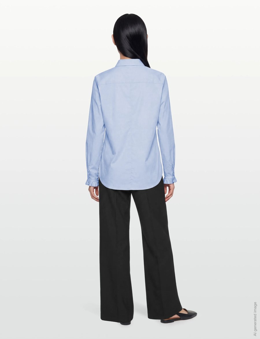 MOS MOSH - MMMattie Flip Shirt - långärmade skjortor - light blue - 4