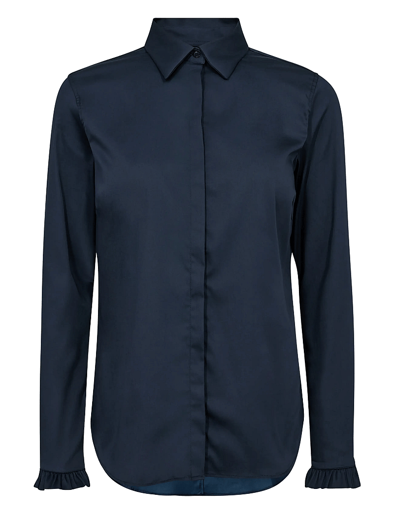 MOS MOSH - MMMattie Flip Shirt - langerma skyrtur - night blue - 0