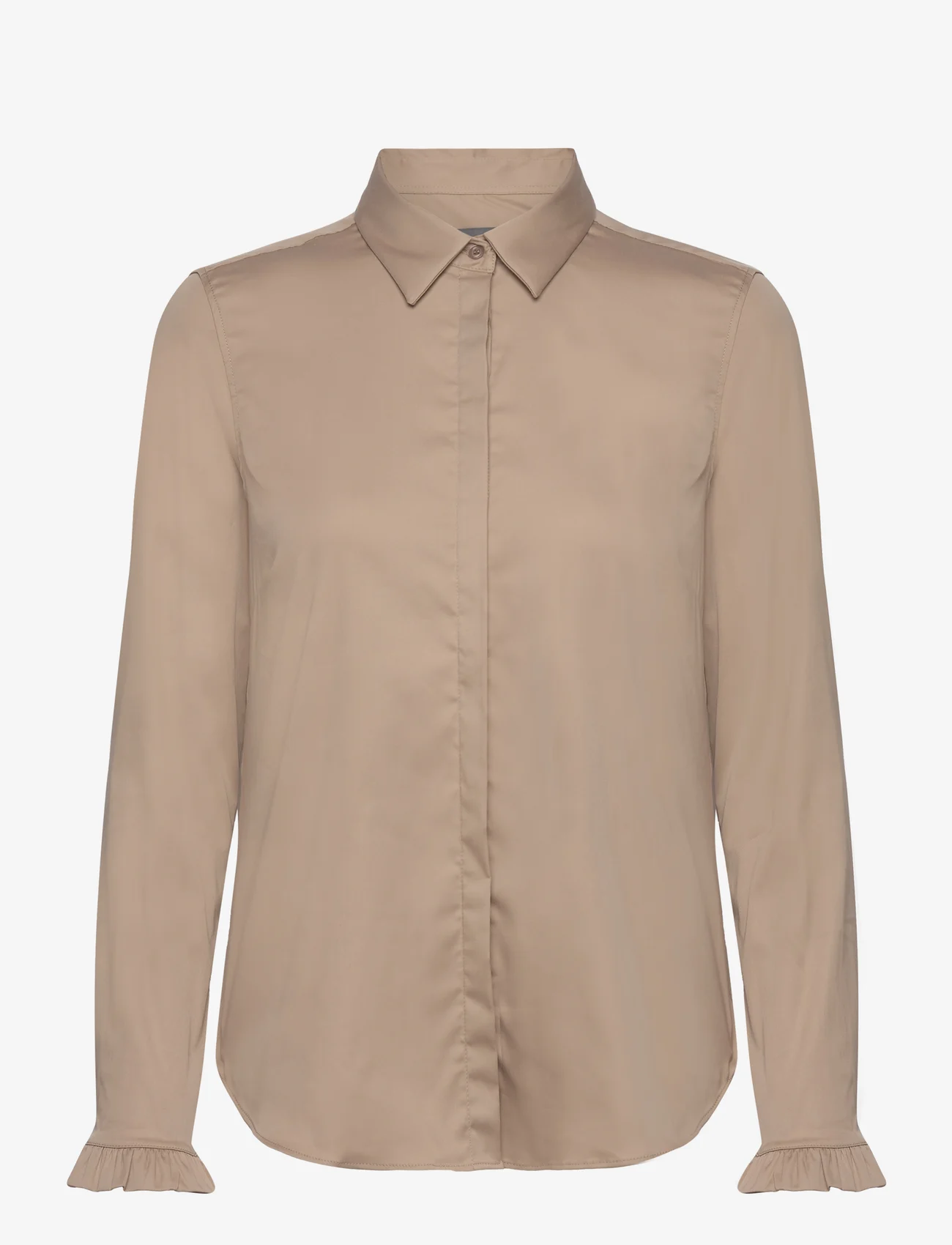 MOS MOSH - Mattie Flip Shirt - langærmede skjorter - savannah tan - 0