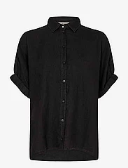 MOS MOSH - Aven SS Linen Shirt - hørskjorter - black - 0