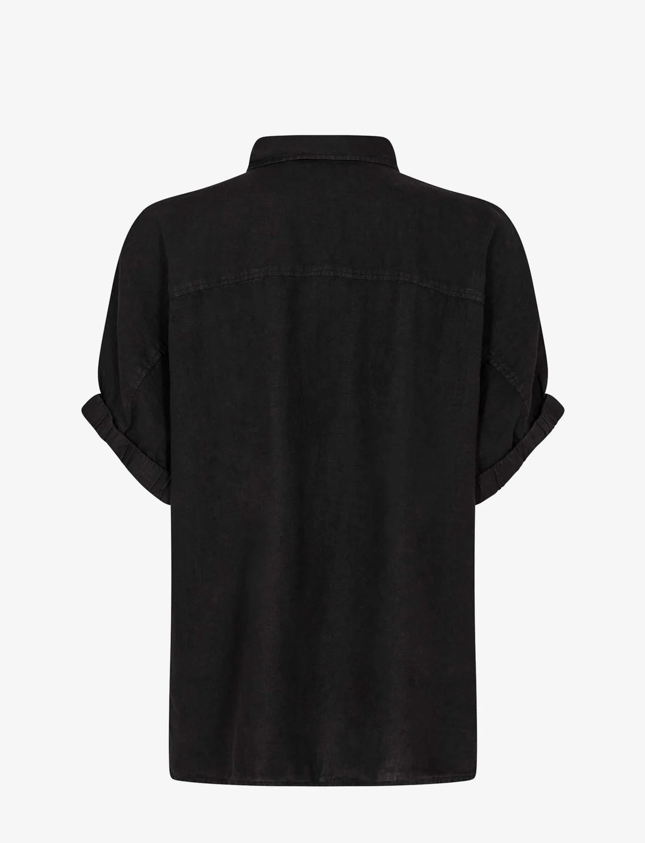 MOS MOSH - Aven SS Linen Shirt - linnen overhemden - black - 1