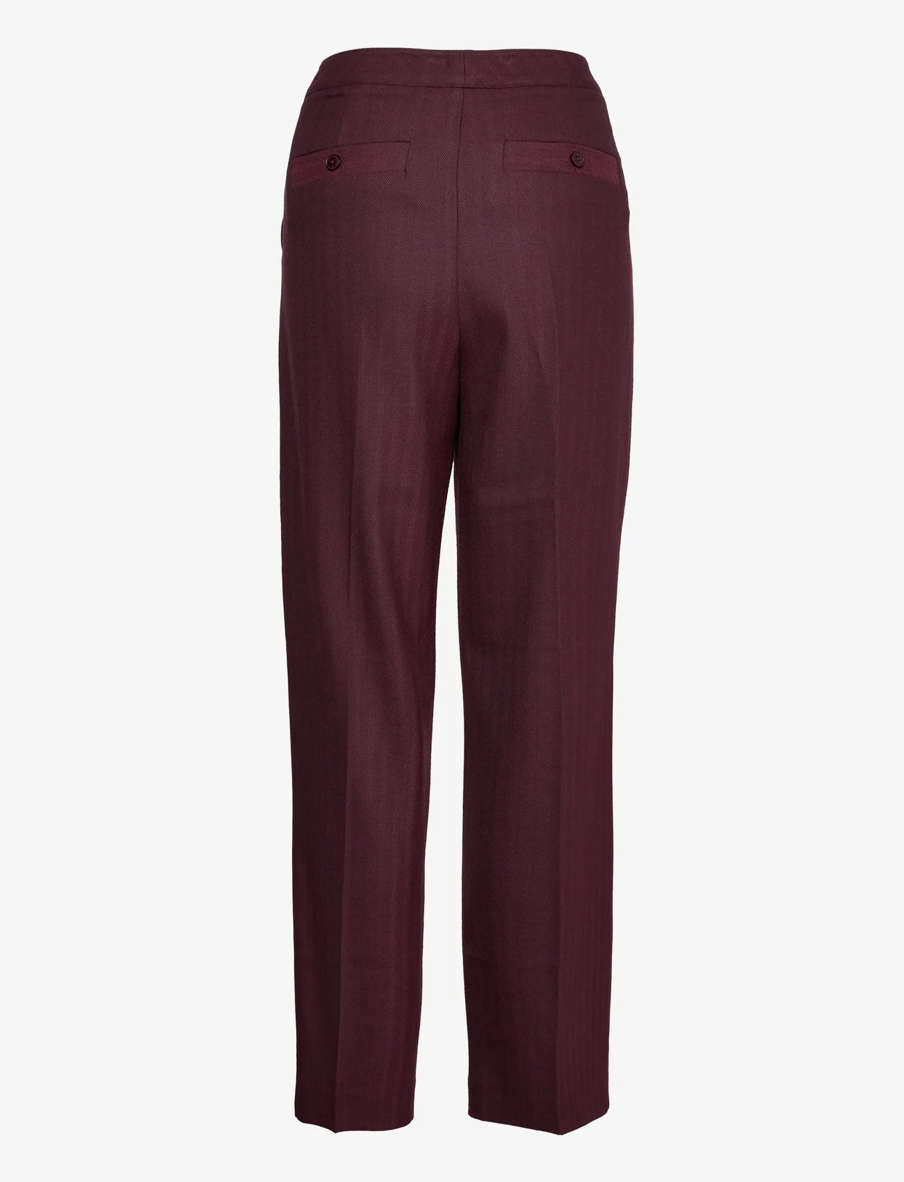 MOS MOSH - Jazey Cambric Pant - tailored trousers - oxblood red - 1