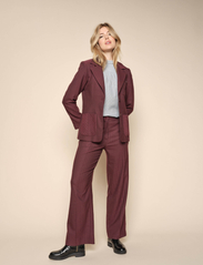 MOS MOSH - Jazey Cambric Pant - tailored trousers - oxblood red - 2