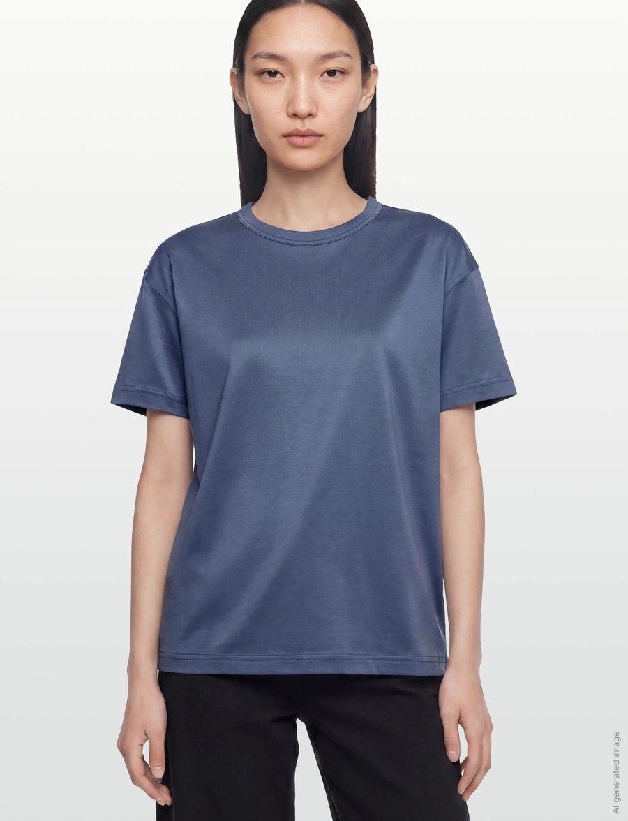 MOS MOSH - MMAina O-SS Tee - t-särgid - crown blue - 3