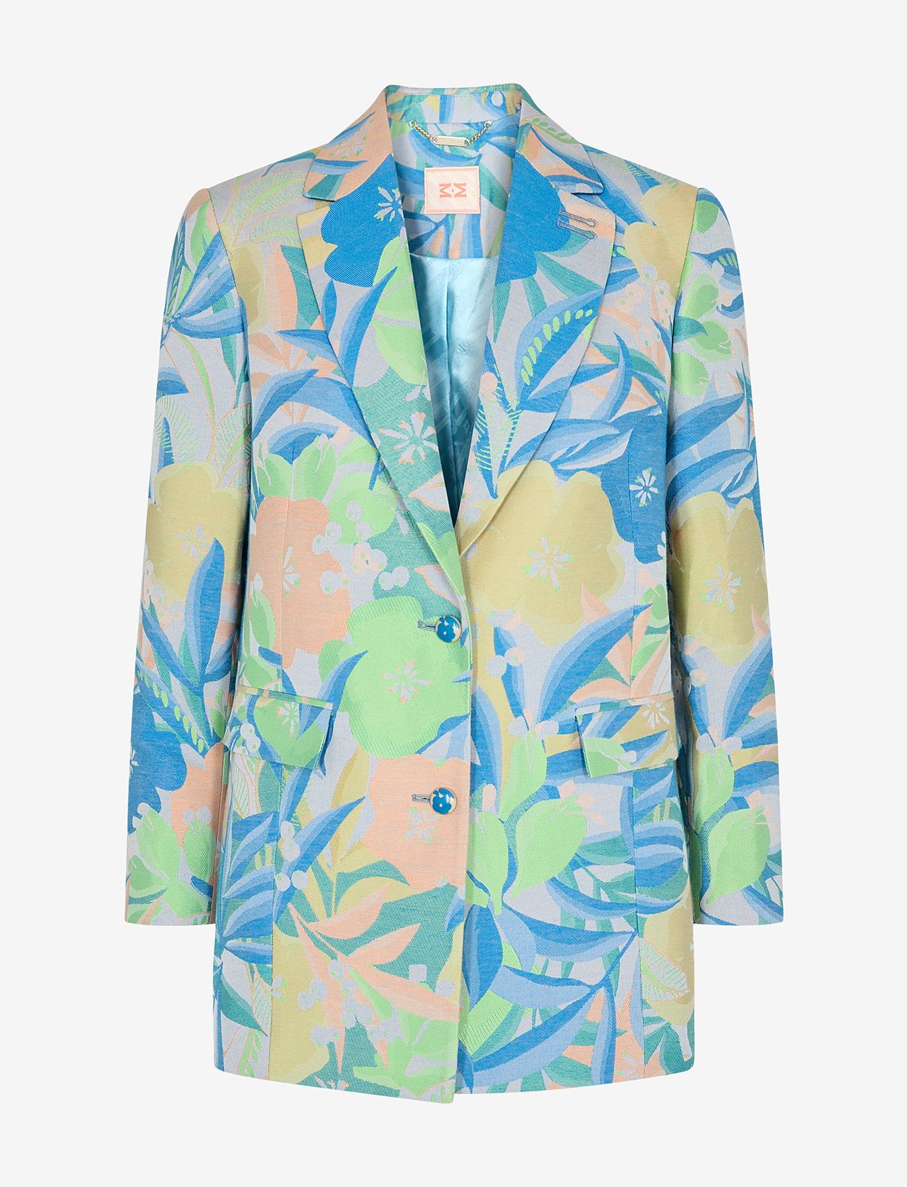 MOS MOSH - SP Kenal Botanic Jacquard Blazer - feestelijke kleding voor outlet-prijzen - blue aster - 0