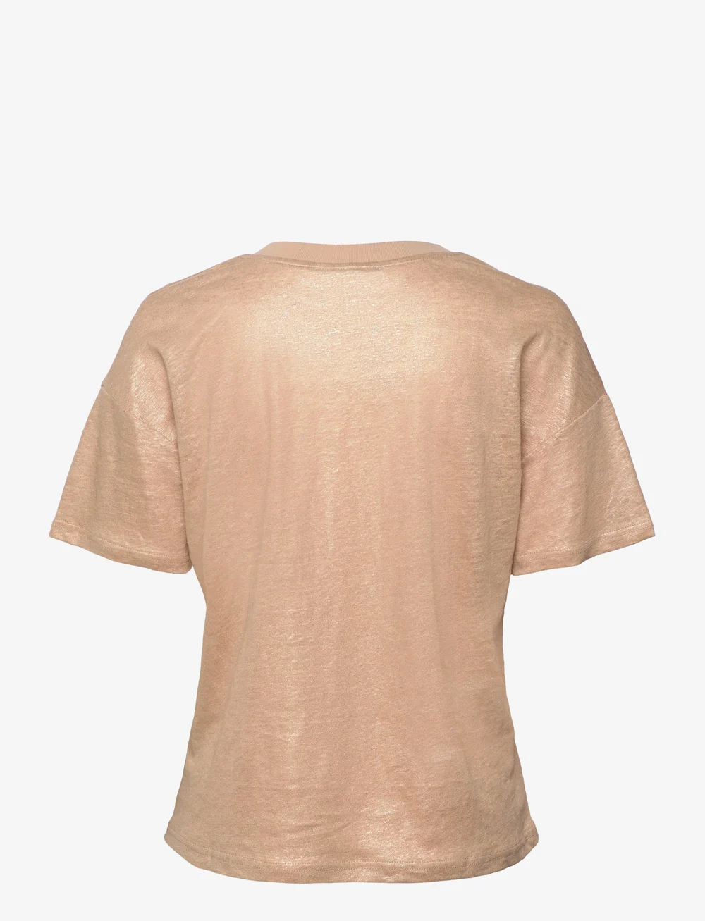 MOS MOSH - MMCasa V-SS Foil Tee - marškinėliai - sesame - 1