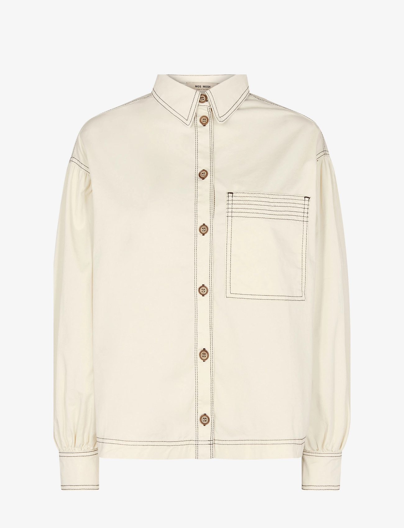 MOS MOSH Leila Lori Shirt - Bluser & Skjorter - BIRCH / cream