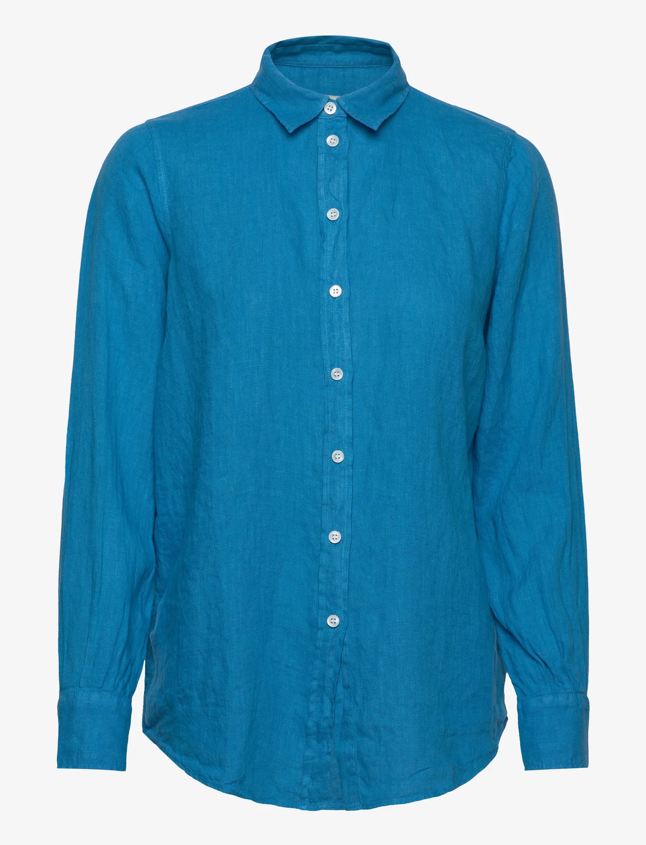 MOS MOSH - Karli Linen Shirt - linasest riidest särgid - blue aster - 0