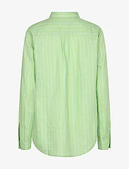 MOS MOSH - Kaia Stripe Linen Shirt - linasest riidest särgid - arcadian green - 1