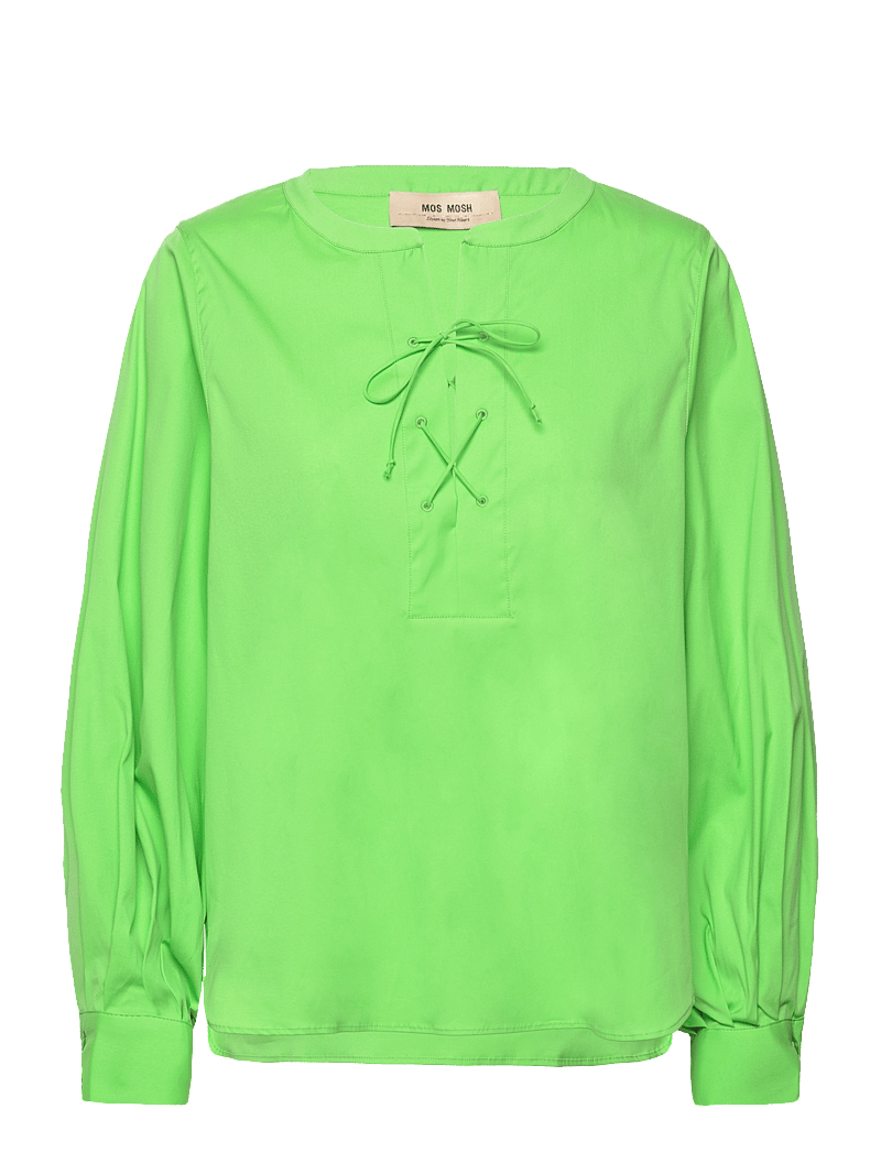 MOS MOSH - Yen Tie Blouse - langärmlige blusen - green flash - 0