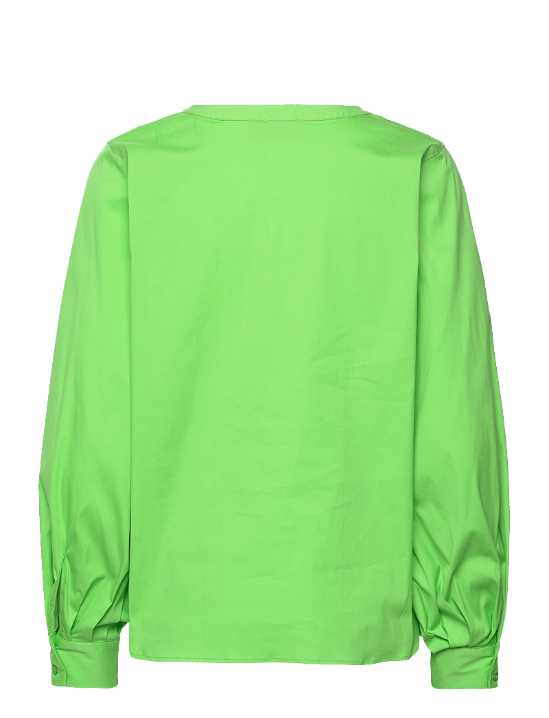 MOS MOSH - Yen Tie Blouse - langärmlige blusen - green flash - 1