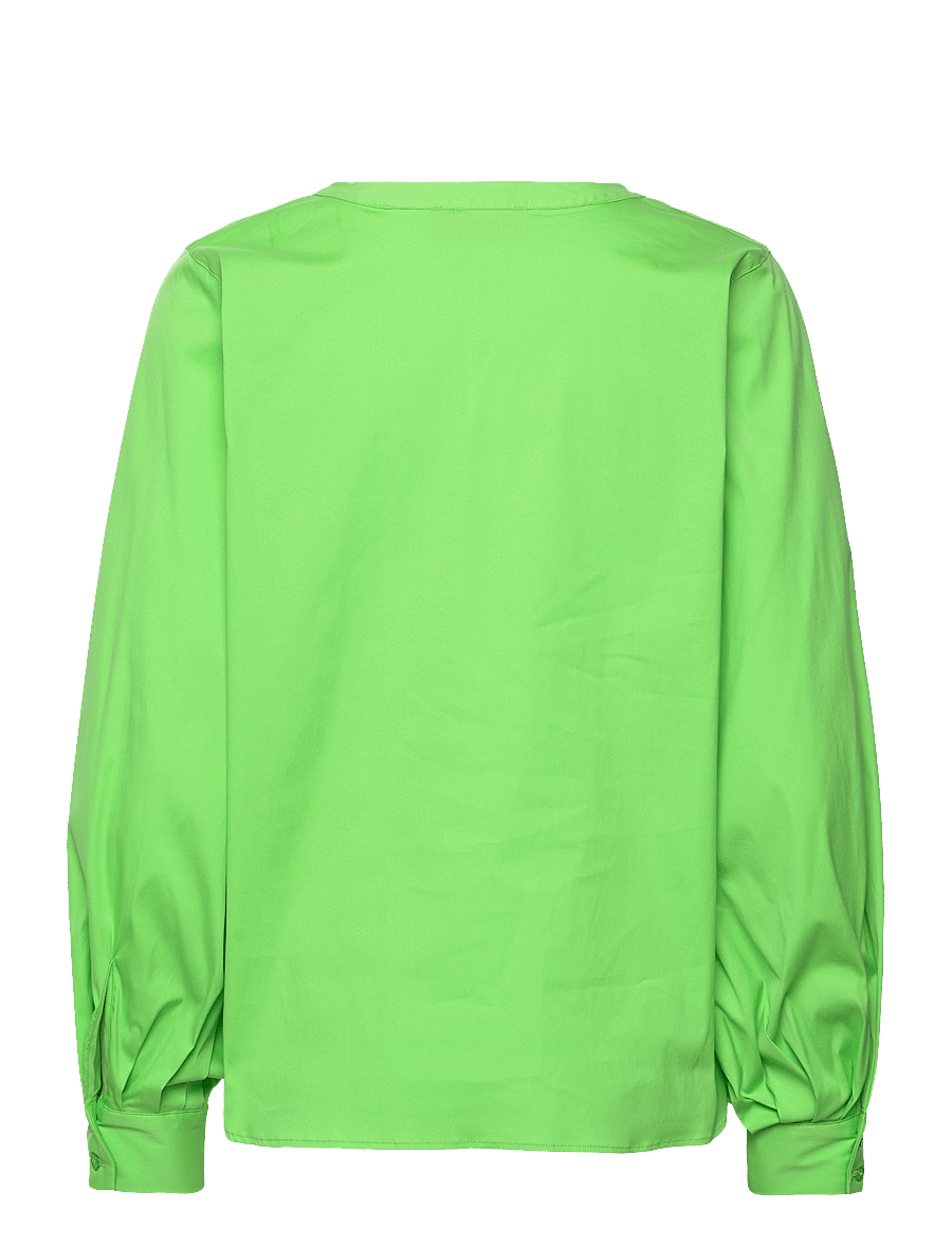 MOS MOSH - Yen Tie Blouse - langärmelige blusen - green flash - 1