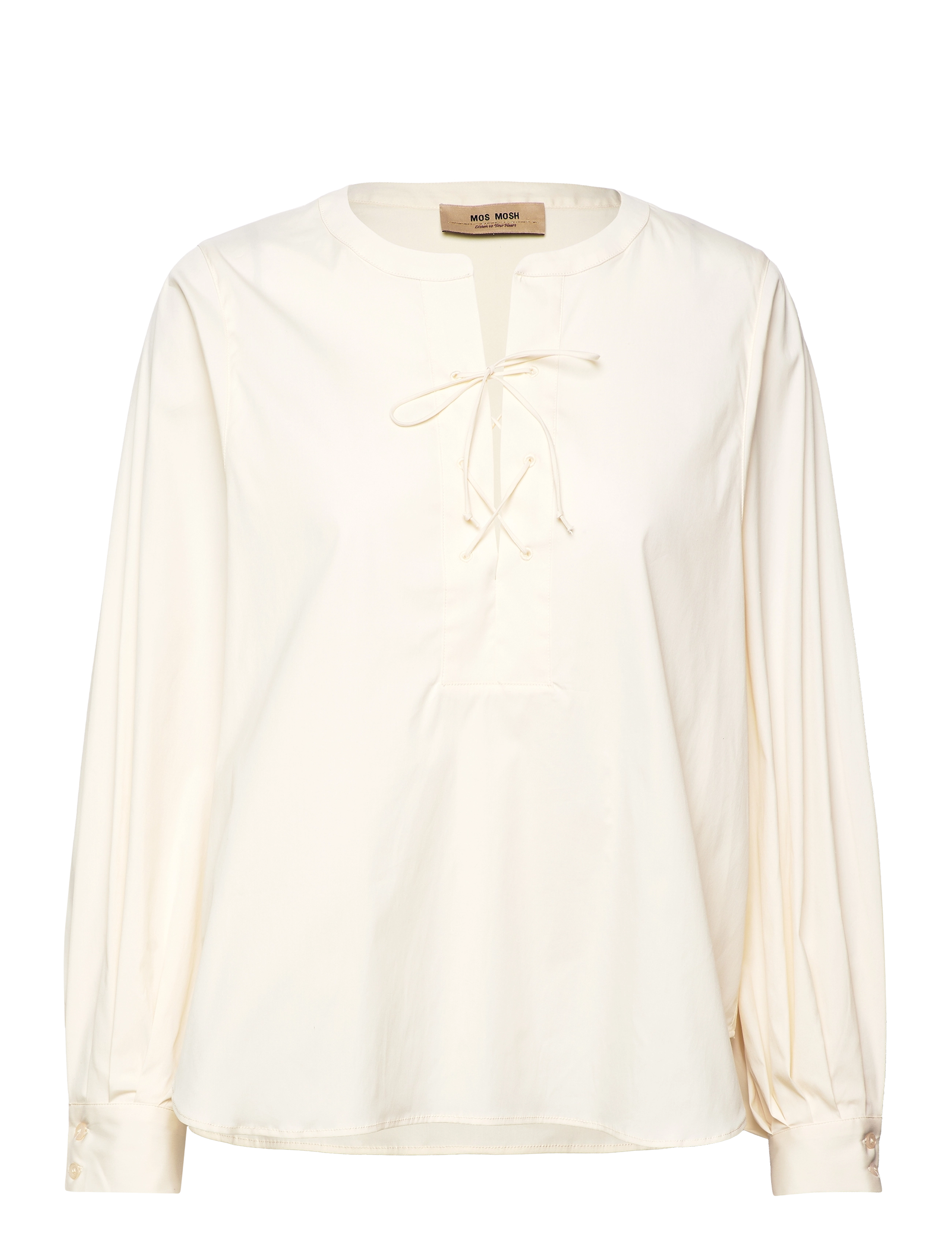 MOS MOSH Yen Tie Bluse Cream - S - Damen