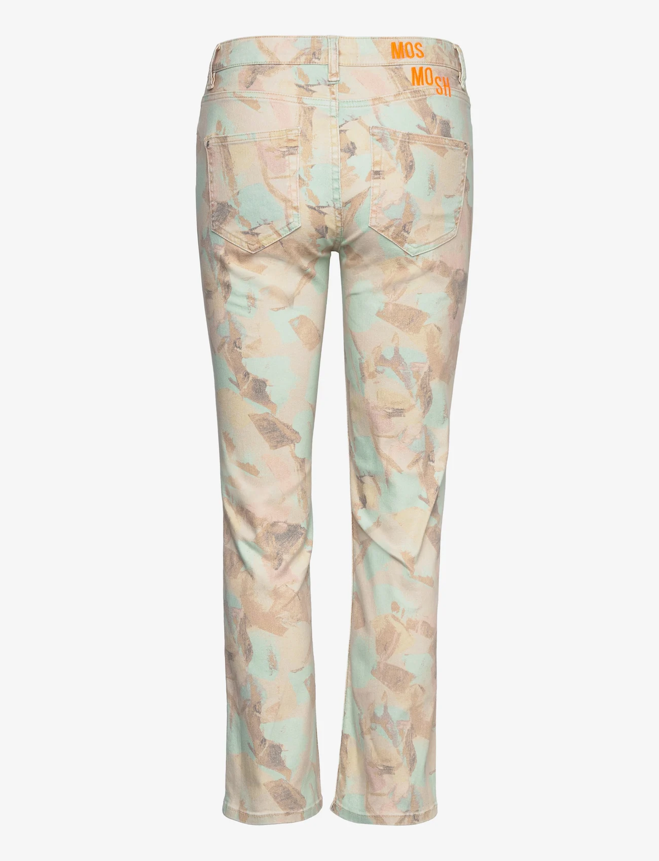 MOS MOSH - Ashley Print Pant - džinsa bikses ar šaurām starām - brook green - 1
