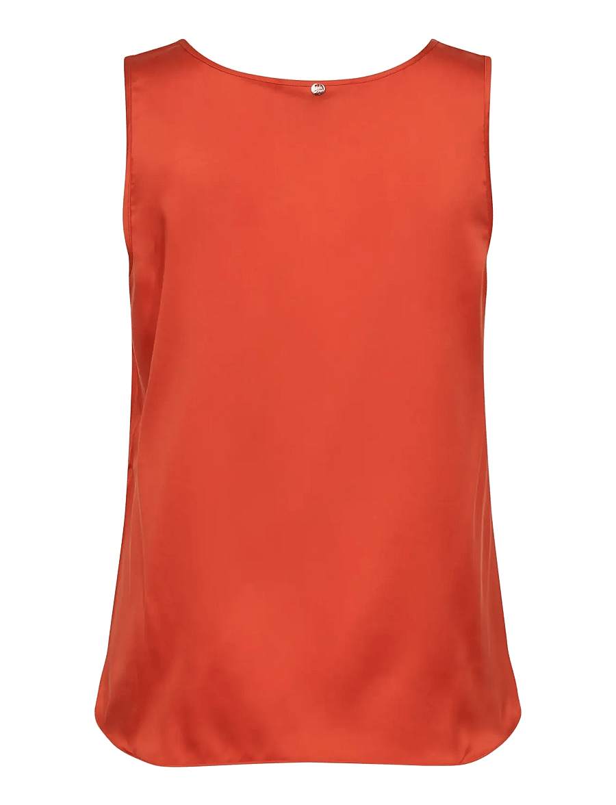 MOS MOSH - MMAstrid V-Neck Silk Tank Top - Ærmeløse bluser - spicy orange - 2