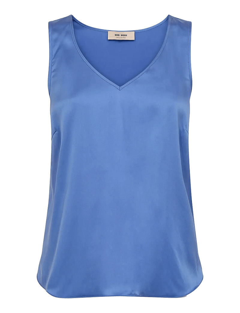 MOS MOSH - MMAstrid V-Neck Silk Tank Top - Ärmlösa blusar - ultramarine - 0