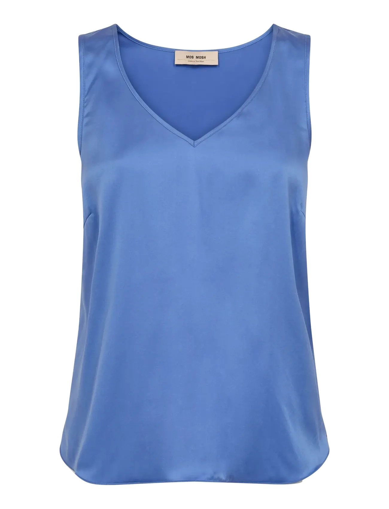 MOS MOSH MMAstrid V-Neck Silk Tank Top - Bluser & Skjorter - ULTRAMARINE / blue