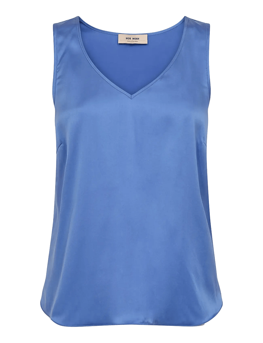 MOS MOSH - MMAstrid V-Neck Silk Tank Top - Ærmeløse bluser - ultramarine - 1