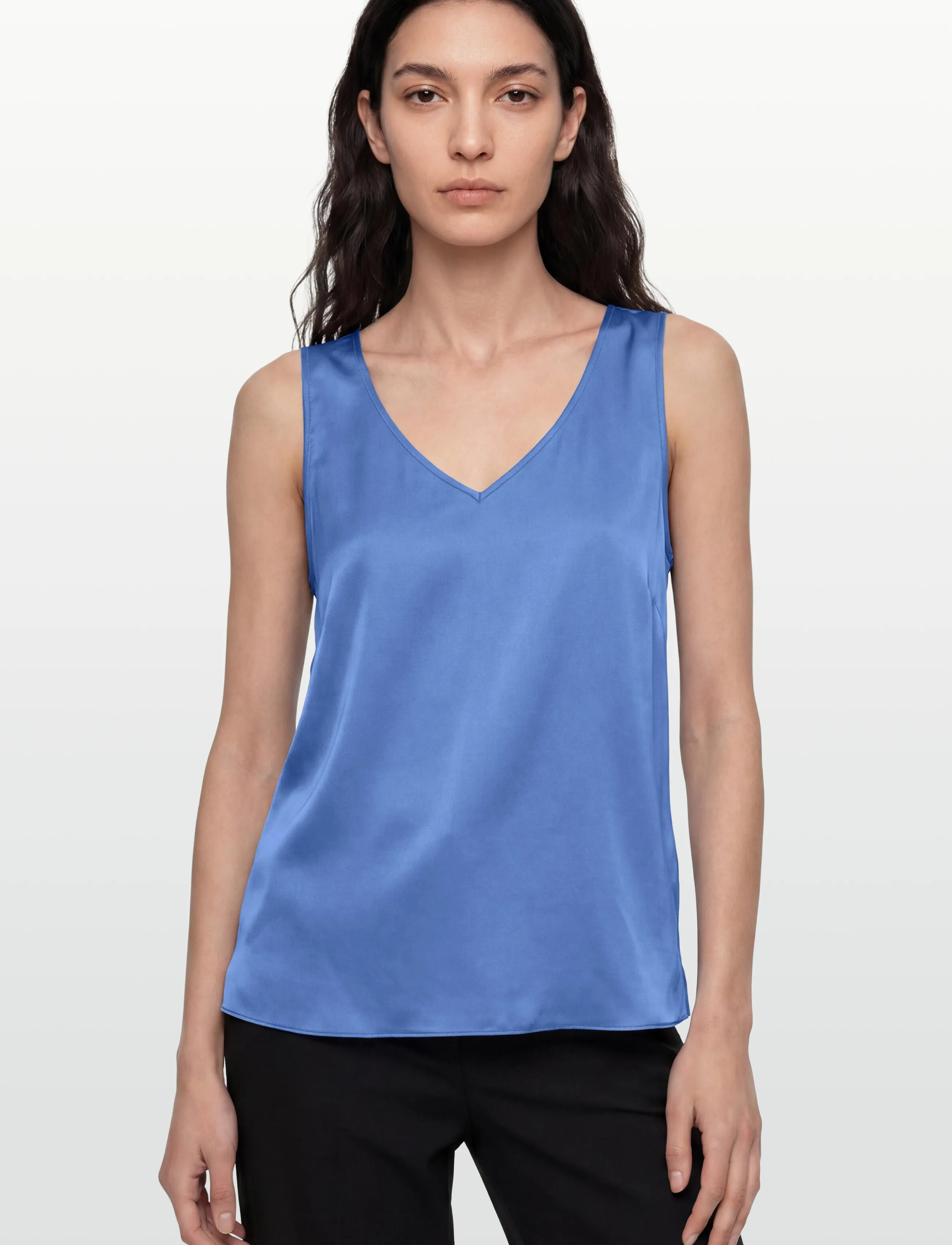 MOS MOSH - MMAstrid V-Neck Silk Tank Top - Ærmeløse bluser - ultramarine - 3