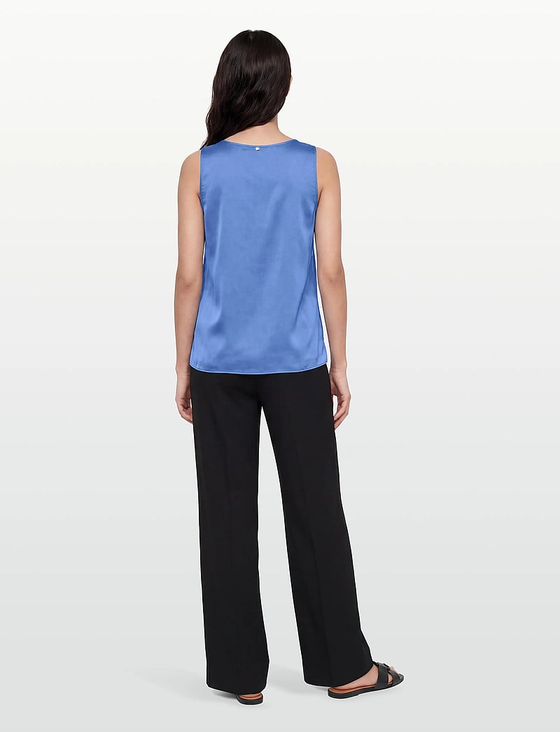 MOS MOSH - MMAstrid V-Neck Silk Tank Top - hihattomat puserot - ultramarine - 4
