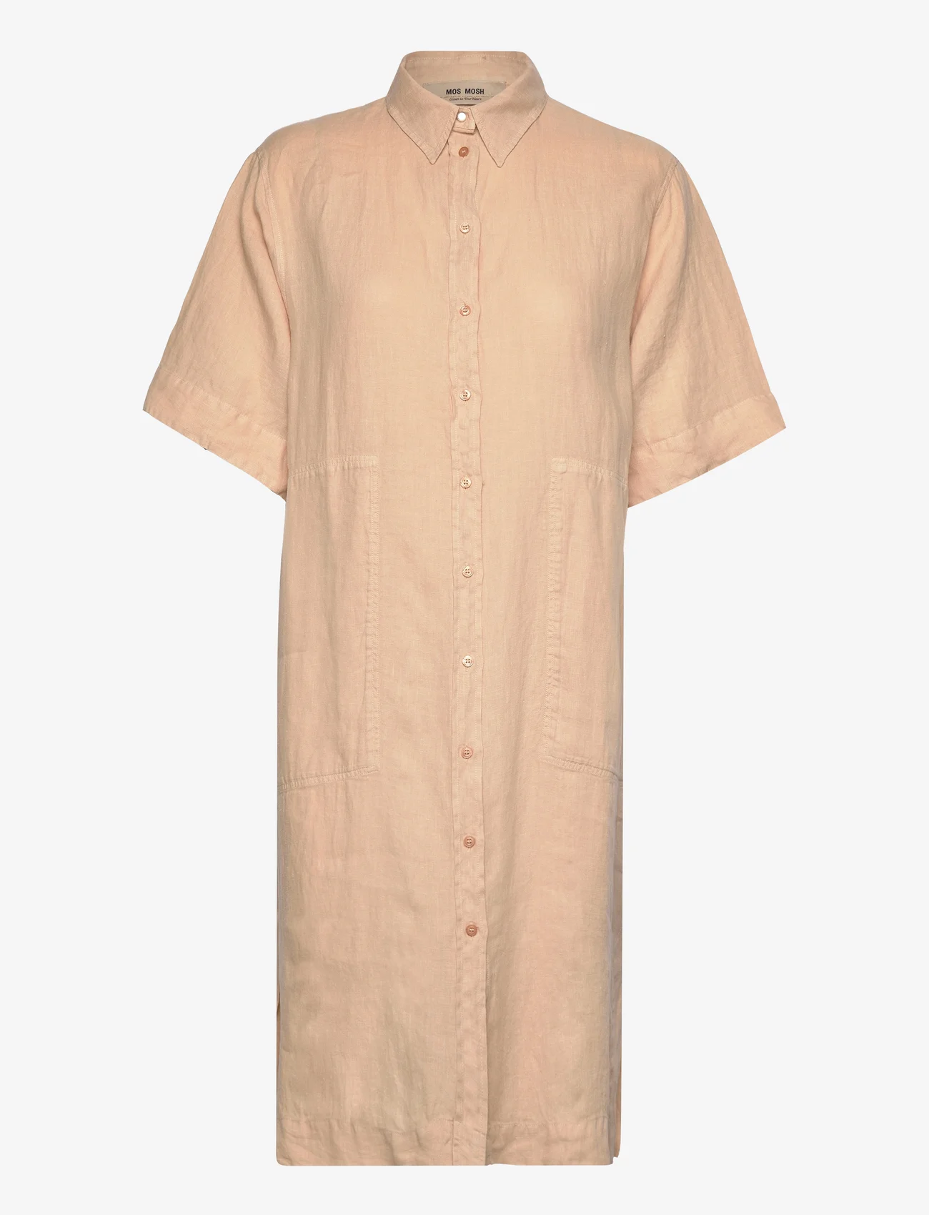 MOS MOSH - Mal Linen Shirt Dress - vasarinės suknelės - ginger root - 0