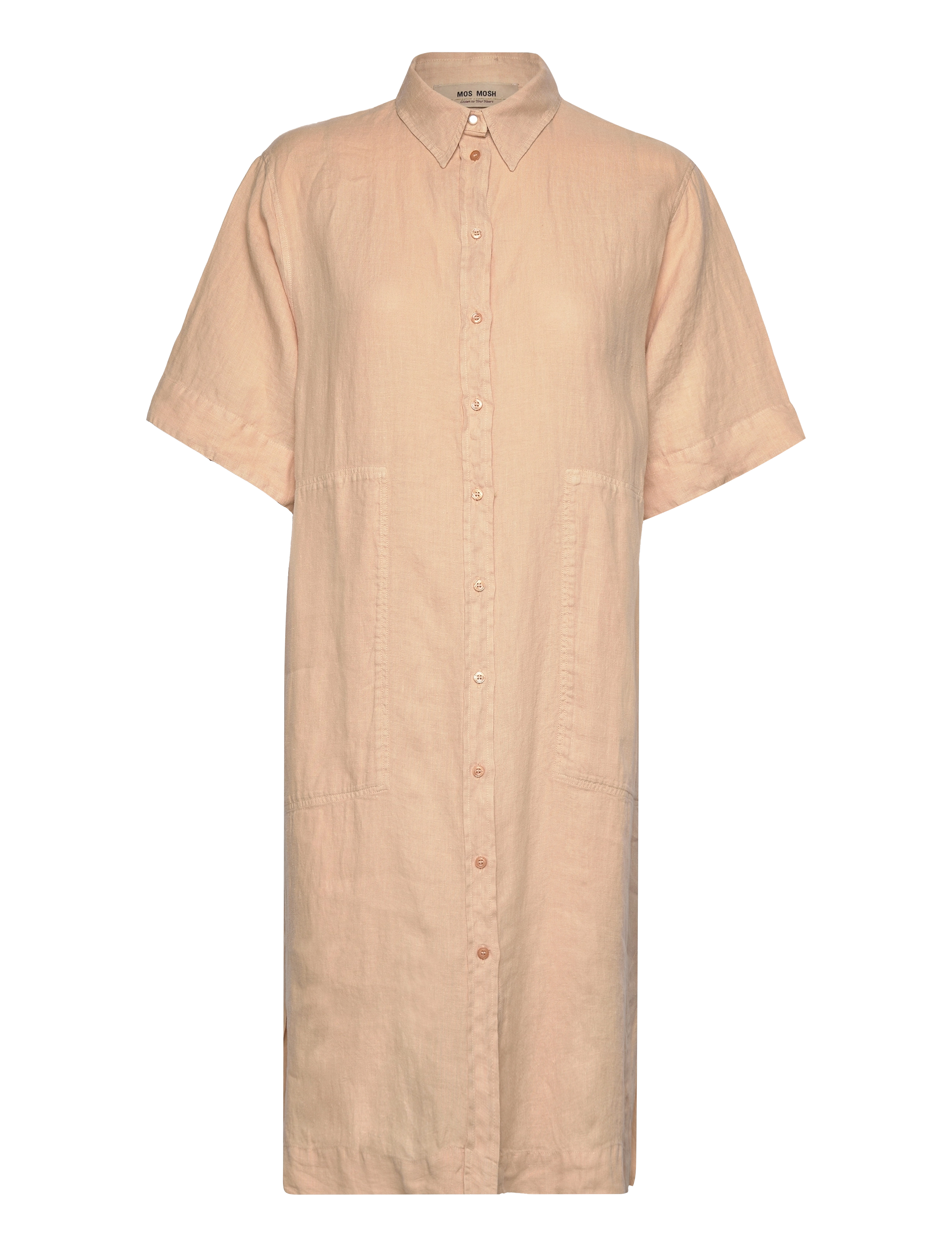 MOS MOSH Mal Linen Shirt Dress - Kleider - GINGER ROOT / beige