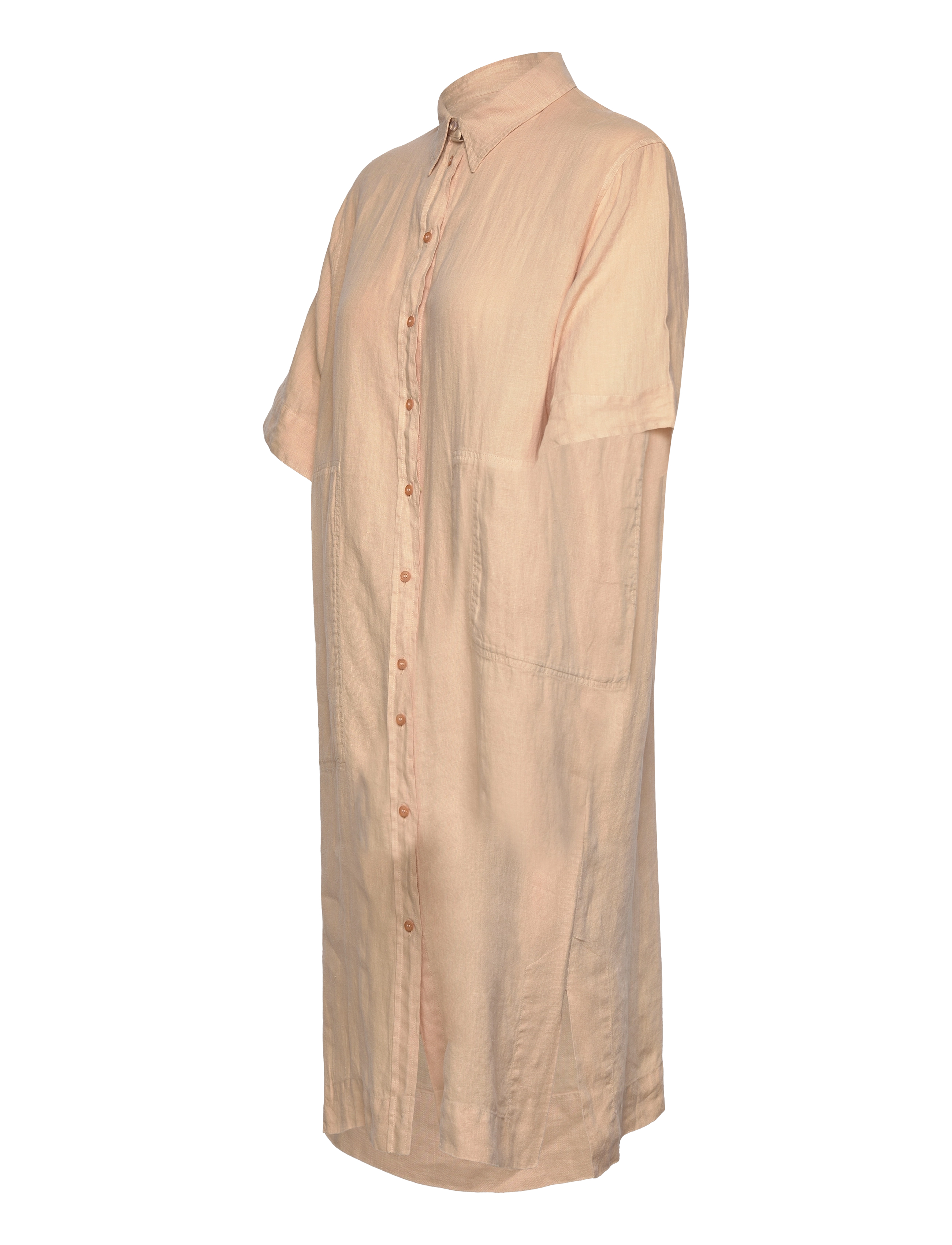 MOS MOSH - Mal Linen Shirt Dress - skjortklänningar - ginger root - 2