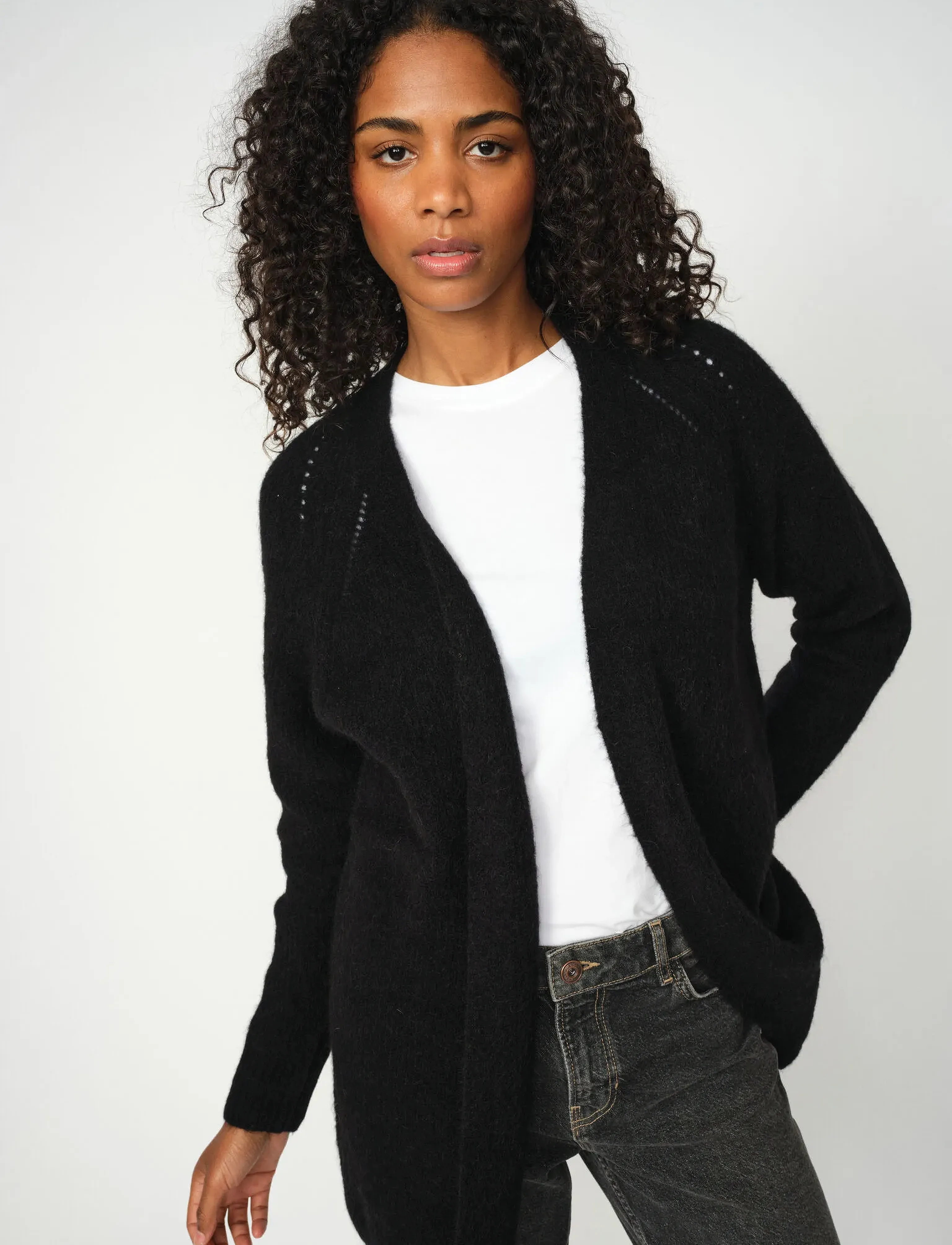 MOS MOSH - MMThora Long Cardigan - koftor - black - 3
