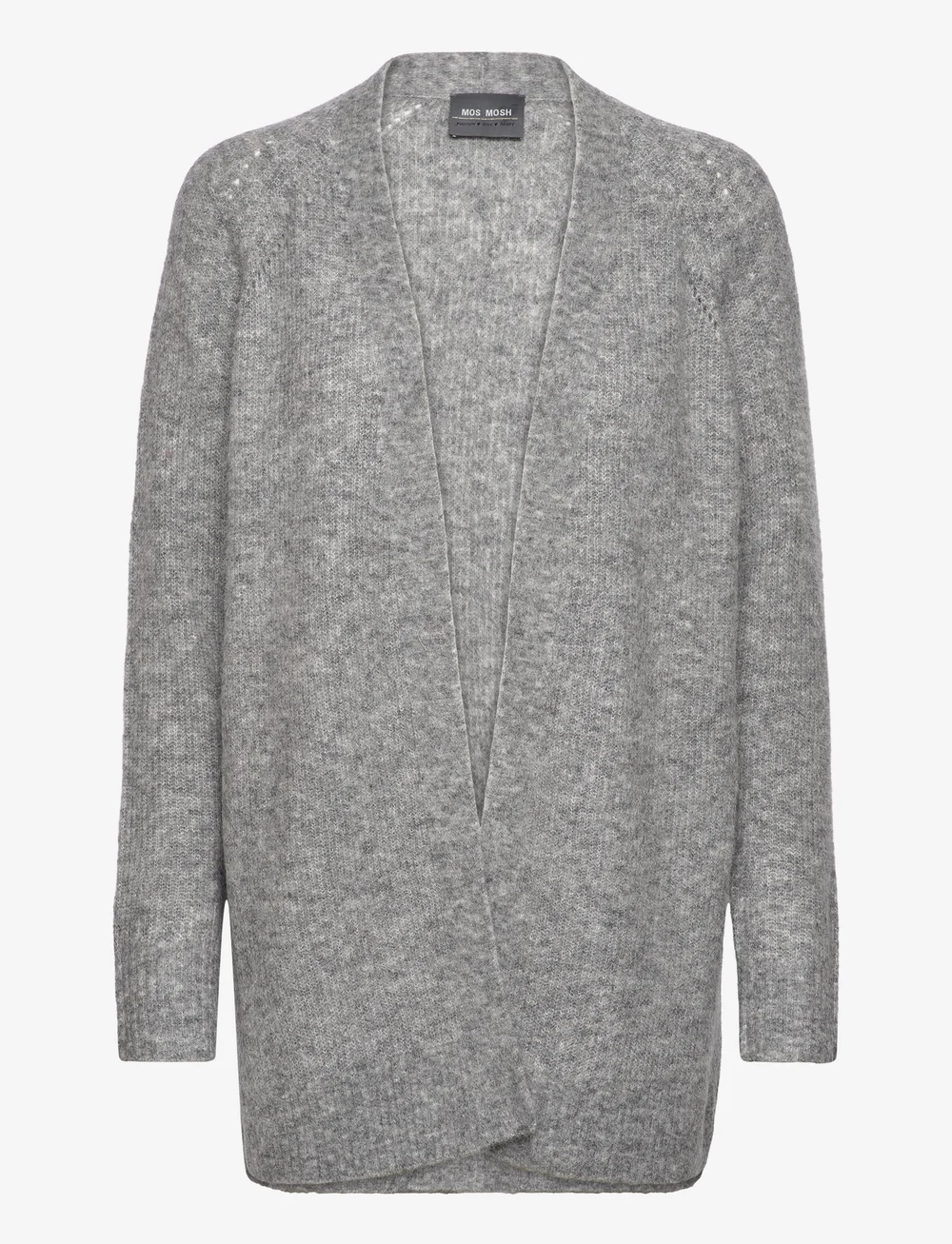 MOS MOSH - MMThora Long Cardigan - cardigans - grey melange - 1