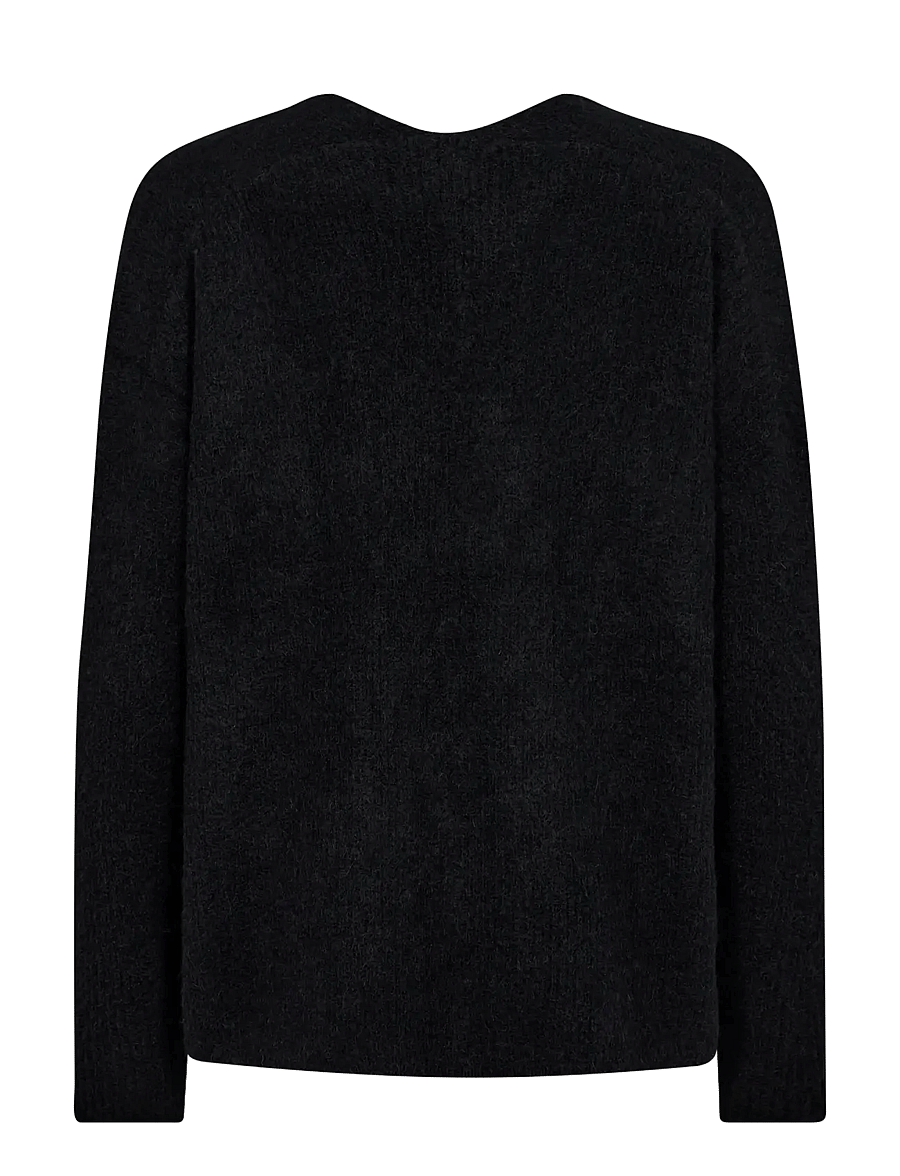 MOS MOSH - MMThora V-Neck Knit - jumpers - black - 2