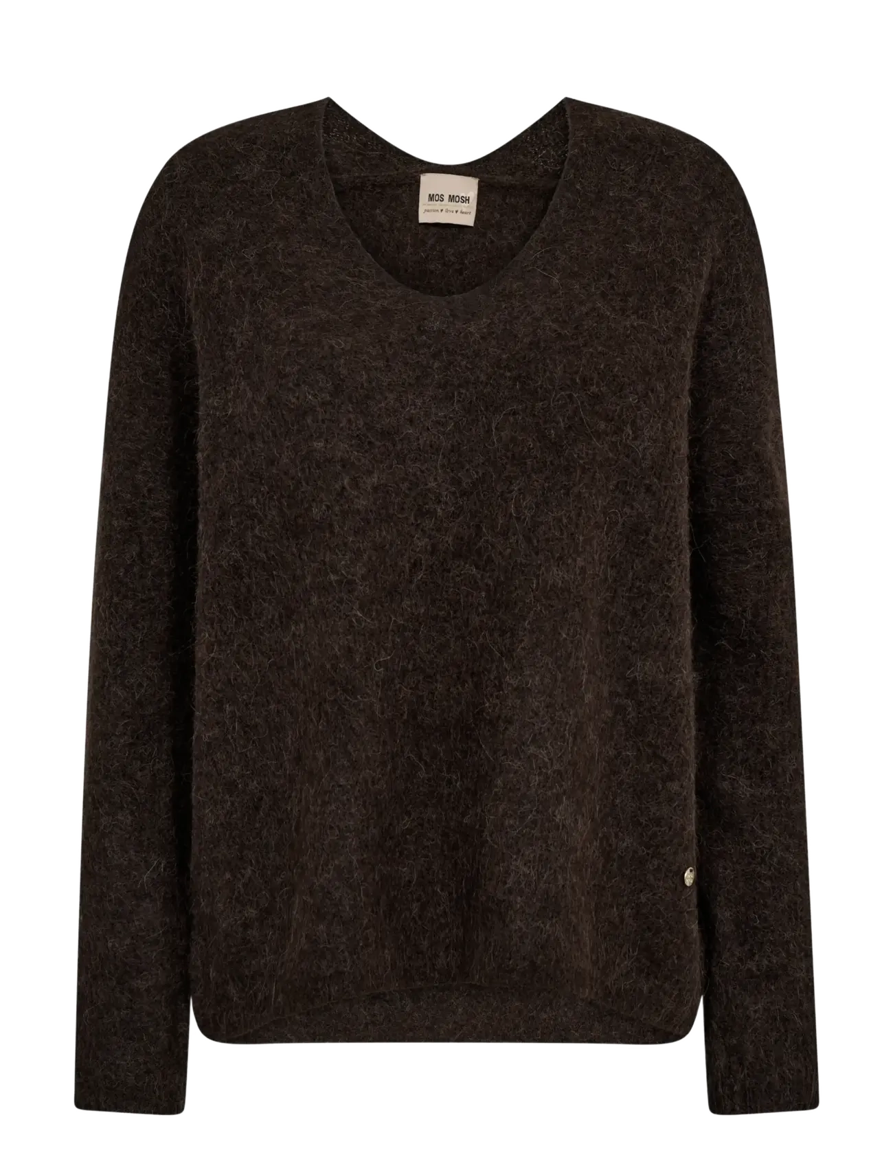 MOS MOSH MMThora V-Neck Knit - Strik - DELICIOSO / brown