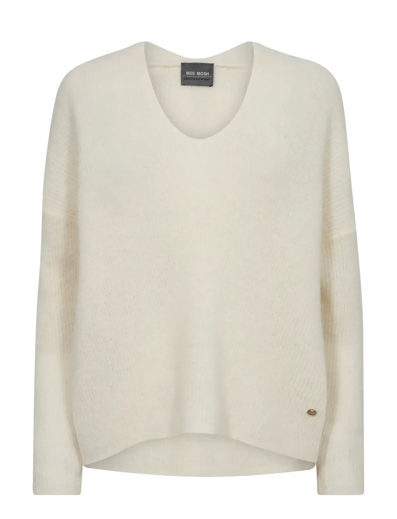 MOS MOSH MMThora V-Neck Knit - Strik - ECRU / cream