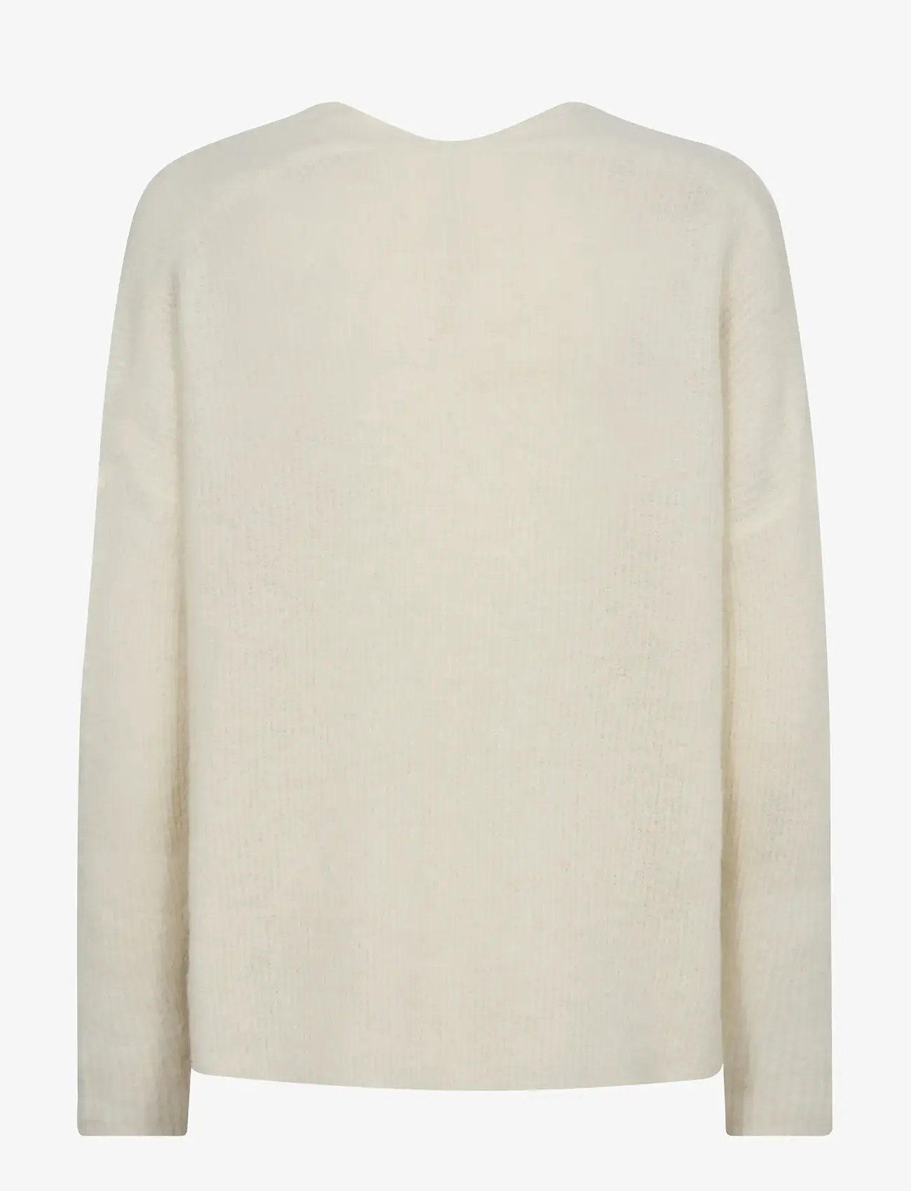 MOS MOSH - MMThora V-Neck Knit - striktrøjer - ecru - 1
