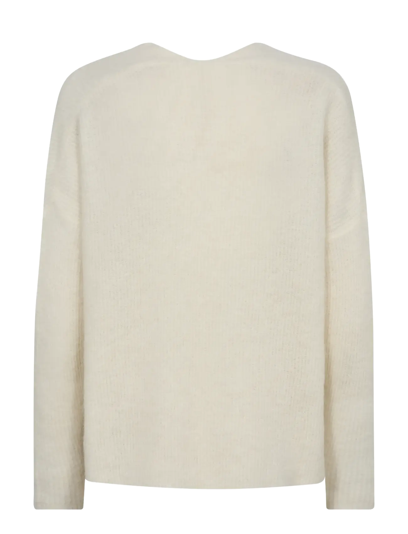 MOS MOSH - MMThora V-Neck Knit - striktrøjer - ecru - 1