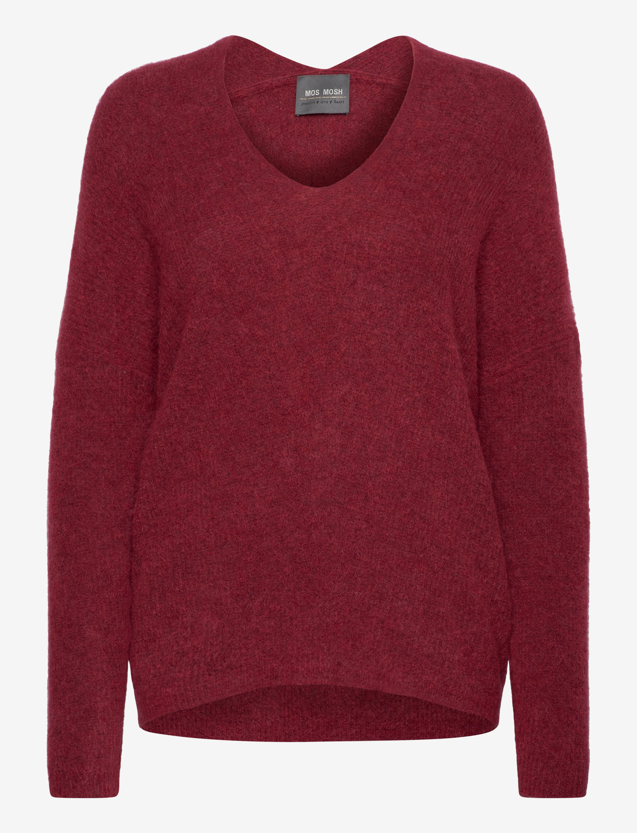 MOS MOSH - MMThora V-Neck Knit - sviitrid - garnet - 0