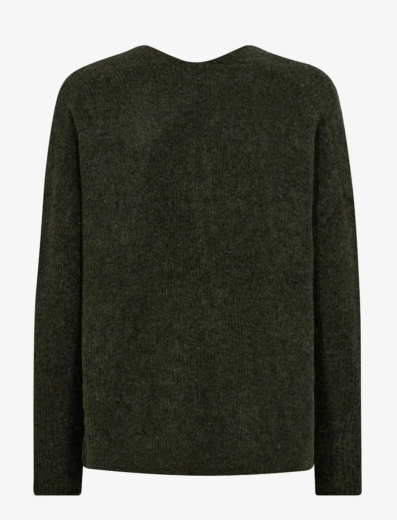 MOS MOSH - MMThora V-Neck Knit - striktrøjer - grape leaf - 1