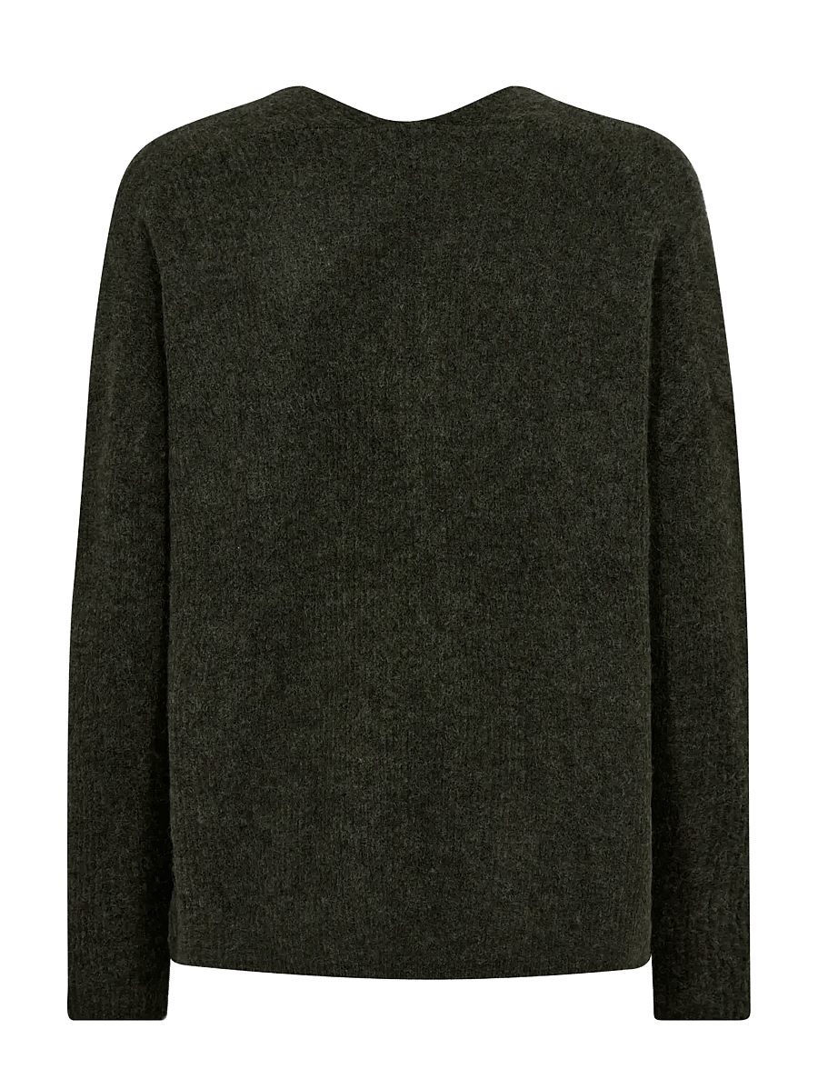 MOS MOSH - MMThora V-Neck Knit - sviitrid - grape leaf - 1